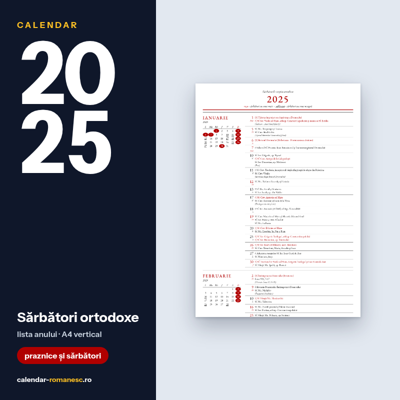 Sărbători ortodoxe 2025 - previzualizare