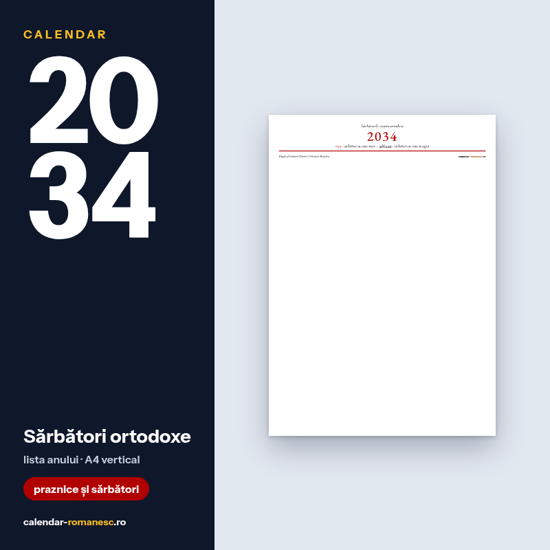 Sărbători ortodoxe 2034 - previzualizare