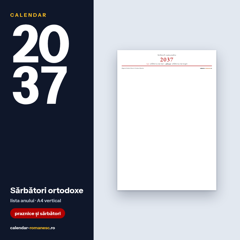 Sărbători ortodoxe 2037 - previzualizare