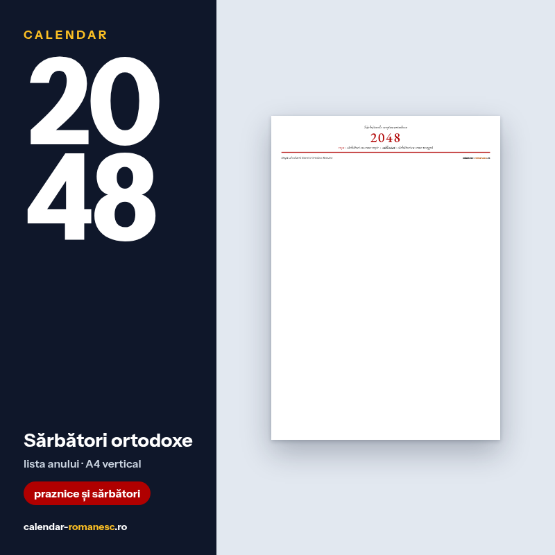 Sărbători ortodoxe 2048 - previzualizare