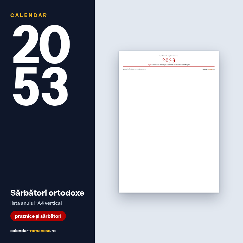 Sărbători ortodoxe 2053 - previzualizare