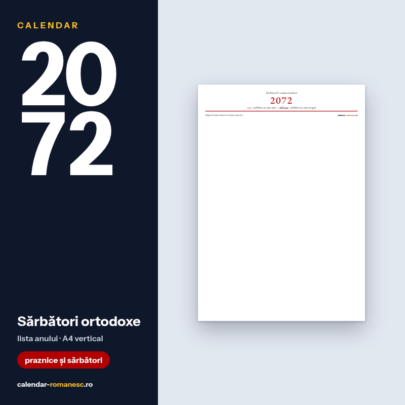 Sărbători ortodoxe 2072 - previzualizare