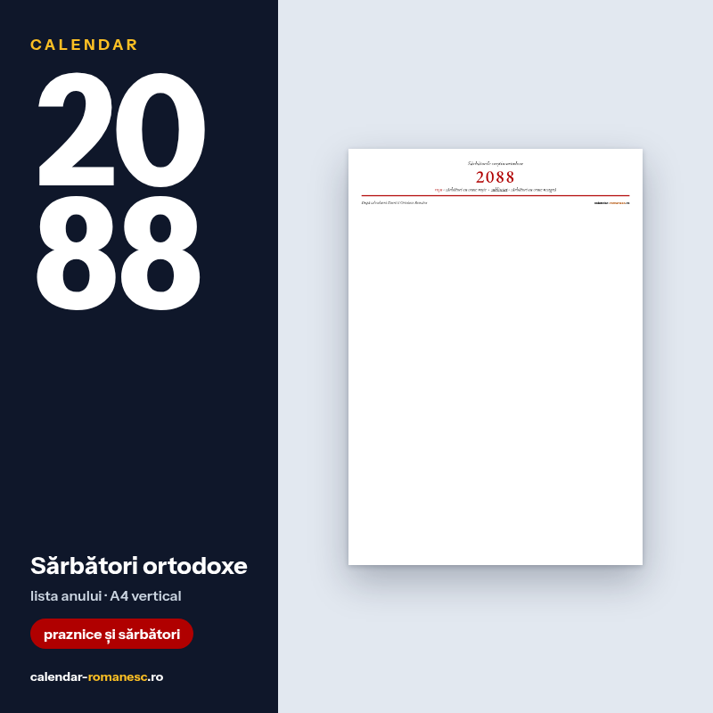 Sărbători ortodoxe 2088 - previzualizare