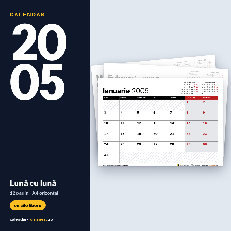 Lună cu lună 2005 - previzualizare