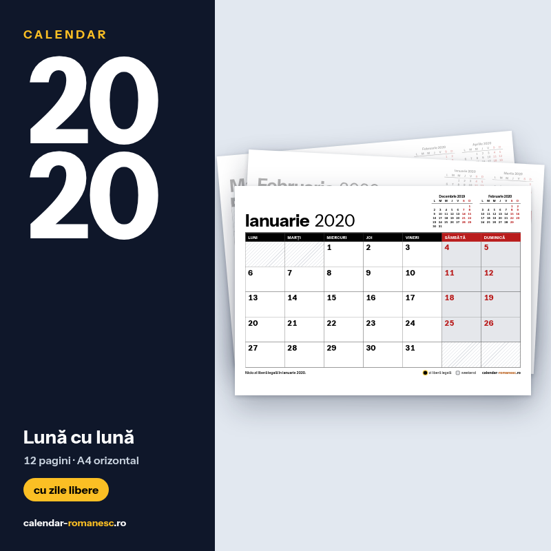 Lună cu lună 2020 - previzualizare
