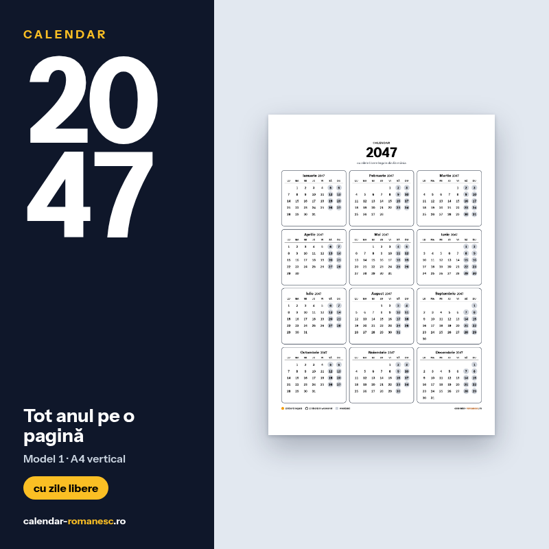 Tot anul · Model 1 2047 - previzualizare